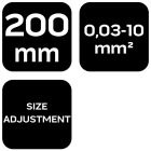 NEO Tools 01-565 Kábelcsupaszító fogó, automata 200mm, 0.03-10mm2, 