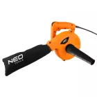 NEO TOOLS 04-625 Lombfúvó és portalanító gép szívó funkcióval, gyűjtőzsákkal,  600W, 285km/óra légsbesség