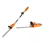 NEO TOOLS 04-634 Magassági láncfűrész és sövényvágó 2 az 1-ben, 750W/250mm / 550W/460mm, teleszkópos szár max: 267cm