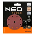 NEO-TOOLS-08-992-Csiszolokorong-tepozaras-150mm-P80-9-lyukkal-5db-04-721-hez