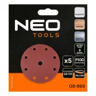 NEO-TOOLS-08-993-Csiszolokorong-tepozaras-150mm-P100-9-lyukkal-5db-04-721-hez
