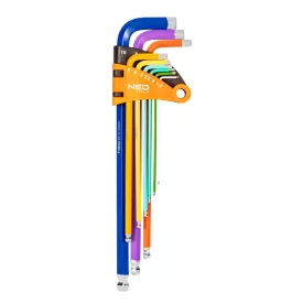Neo-Tools-09-512-Imbuszkulcskeszlet-9Db-Hosszu-1.5-10Mm-Szines