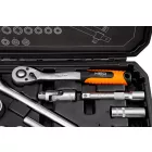 NEO Tools 10-205 Dugókulcs és hajtószár készlet, matt felület, 25 db