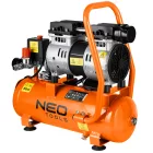 NEO Tools 12K020-1 Kompresszor, 12L, olajmentes, extra csendes, kefementes motorral, 95L/perc, 8bar