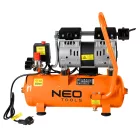 NEO Tools 12K020-1 Kompresszor, 12L, olajmentes, extra csendes, kefementes motorral, 95L/perc, 8bar