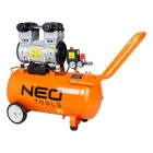 NEO Tools 12K022-1 Kompresszor 50L, 8 bar, 180L/perc,  extra csendes, kefementes motorral, olajmentes, 80Db