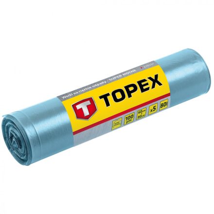 Topex-23B257-Szemetesszak-80-L-Nagy-Teherbirasu-Kek-5-Db-Meretek-60X90-Cm-Vastagsag-100-Mic-Ldpe-Folia
