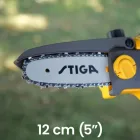 STIGA akkumulátoros ágvágó fűrész PR 100e Kit ( akkumulátor és töltő tartozék )