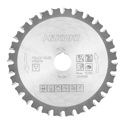 Hikoki Körfűrészlap 125X20 Z28 Acél (4100034)