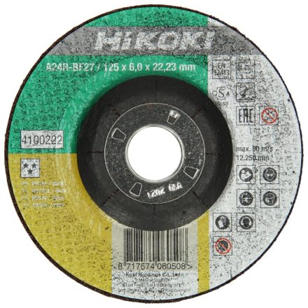Hikoki Csiszolót. Inox 125X6 Dpc /Moq:10Db (4100222)
