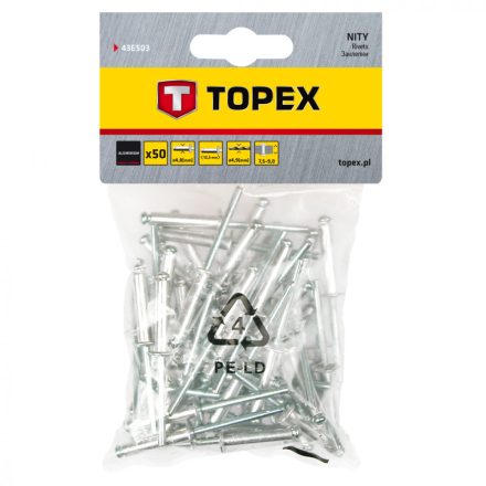 Topex-43E503-Popszegecs-4.8X12-50-Db.