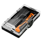 NEO Tools 44-653 Tűreszelő és fűrész készlet 14db-os, gyorscsatlakozós nyéllel, műanyag tokban