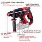  Einhell TP-HD 18/22 D Li BL - Solo Professzionális akkus fúrókalapács (akku és töltő nélkül) 4514277