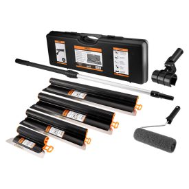   NEO Tools 50-510 Felületsimító glettelő készlet, adapter teleszkópos nyél gletthenger, 25/35/45/60cm, műanyag kofferben