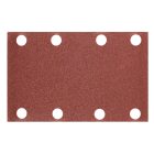 NEO Tools 54-051 Csiszolópapír tépőzáras 80x130mm, P120, 8 lyukas, 04-623-hoz, 5db