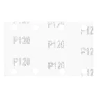 NEO Tools 54-051 Csiszolópapír tépőzáras 80x130mm, P120, 8 lyukas, 04-623-hoz, 5db