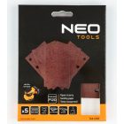 NEO Tools 54-051 Csiszolópapír tépőzáras 80x130mm, P120, 8 lyukas, 04-623-hoz, 5db