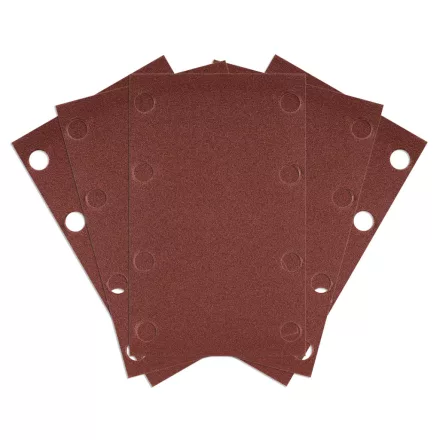 NEO Tools 54-052 Csiszolópapír tépőzáras 80x130mm, P240, 8 lyukas, 04-623-hoz, 5db