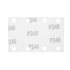 NEO Tools 54-052 Csiszolópapír tépőzáras 80x130mm, P240, 8 lyukas, 04-623-hoz, 5db