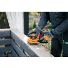 NEO Tools 54-053 Csiszolópapír tépőzáras 113x113mm, P80, 8 lyukas, 04-623-hoz, 5db