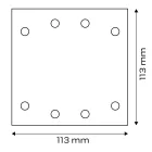 NEO Tools 54-054 Csiszolópapír tépőzáras 113x113mm, P120, 8 lyukas, 04-623-hoz, 5db