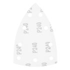 NEO Tools 54-058 Csiszolópapír, tépőzáras, deltacsiszolóhoz,100x147mm, P240, 9 lyukas, 5db/cs (04-623-hoz)