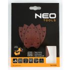 NEO Tools 54-058 Csiszolópapír, tépőzáras, deltacsiszolóhoz,100x147mm, P240, 9 lyukas, 5db/cs (04-623-hoz)