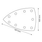 NEO Tools 54-058 Csiszolópapír, tépőzáras, deltacsiszolóhoz,100x147mm, P240, 9 lyukas, 5db/cs (04-623-hoz)