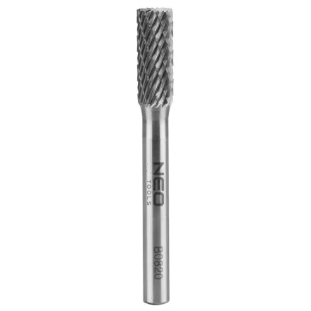 NEO Tools 55-356 Keményfém marófej, turbómaró, B, hengeres, frontélezéssel, 8x20mm, szár méret 6x45mm, NEO Tools