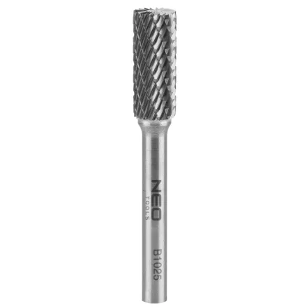 NEO Tools 55-357 Keményfém marófej, turbómaró, B, hengeres, frontélezéssel, 10x25mm, szár méret 6x45mm, NEO Tools