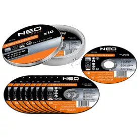   NEO Tools 55-570 Vágókorong fémhez 115x1x22.2mm, 10db, 41A60-T-BF, INOX, NEO Tools