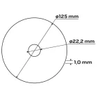 NEO Tools 55-578 Vágókorong, fémhez, 125x1x 22.2mm, 41A60-T-BF, 10db, NEO Tools
