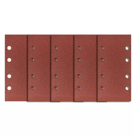 NEO Tools 55-736 Csiszolópapír tépőzáras 93x185mm, K40, lyukas, 5db, min. rendelés: 5cs, NEO Tools