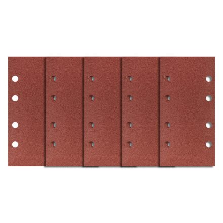 NEO Tools 55-742 Csiszolópapír tépőzáras 93x185mm, K240, lyukas, 5db, min. rendelés: 5cs, NEO Tools