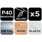 NEO Tools 55-939 Csiszolókorong tépőzáras 125mm, K40, 8 lyukas, 5db, min. rendelés: 5cs, NEO Tools