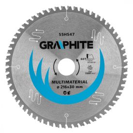Graphite-55H547-Korfureszlap-Kemenyfem-Fogakkal-216X30Mm-60-Fog-Universal