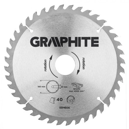 Graphite-55H604-Korfureszlap-Kemenyfem-180X30Mm-40-Fog