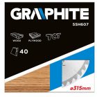 Graphite-55H607-Korfureszlap-Kemenyfem-315X30Mm-40-Fog