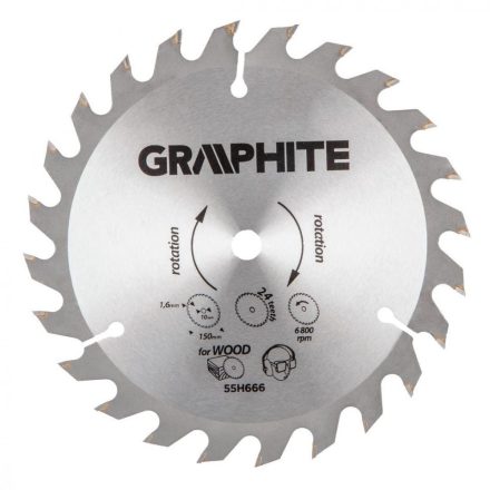 Graphite-55H666-Korfureszlap-150X10-16Mm-Z24-Energy