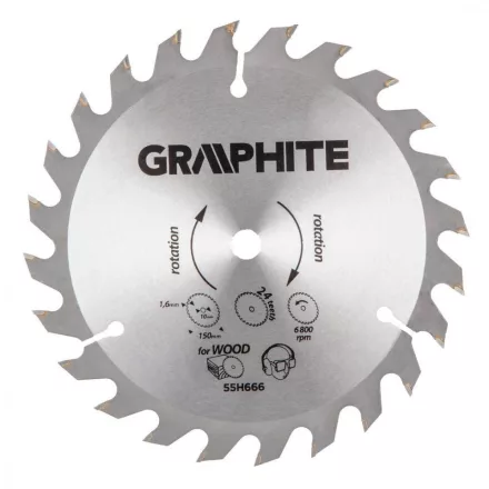 Graphite-55H666-Korfureszlap-150X10-16Mm-Z24-Energy