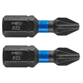   NEO Tools 56-504 Torziós ütvecsavarozó bit PZ2x25mm, 2db, NEO Tools
