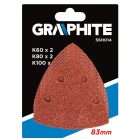 Graphite-56H014-Csiszolopapir-Multigephez-83X83X83Mm-5Db-K60X2-K80X2-K100X1