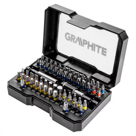 Graphite-56H600-Csavarhuzo-Bitkeszlet-60Db.-Bitek-25Mm-58Db-Magneses-Bittartok-2Db.