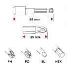 Graphite-56H608-Csavarhuzo-Bitkeszlet-32Db-Bitek-25Mm-30Db-Adapter-1-4-1Db-Magneses-Bittarto-1Db