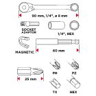Graphite-56H610-Dugokulcskeszlet-Es-Csavarhuzo-Bitkeszlet-24Db