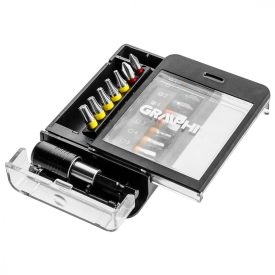 Graphite-56H616-Csavarhuzo-Bitkeszlet-15Db.-Bitek-14Mm-8Db-Magneses-Bittartos-1Db.