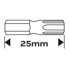 NEO Tools 57-975 Csavarhúzó bit Torx 27, 25mm, 1/4", 2db, min. rendelés: 3cs, NEO Tools