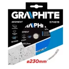 GRAPHITE 57H619 Gyémánt Vágókorong 230x Mm Szegmenses