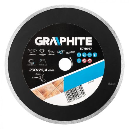 Graphite-57H647-Gyemant-Vagokorong-230X25.4-Mm-59G891-Csempevagohoz