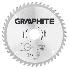 Graphite-57H666-Korfureszlap-Kemenyfem-Fogakkal-185X30Mm-48-Fog